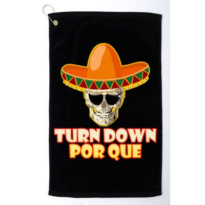 Sombrero Skull Turn Down Por Que Cinco De Mayo Golf Towel