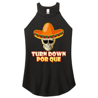 Sombrero Skull Turn Down Por Que Cinco De Mayo Women's Perfect Tri Rocker Tank