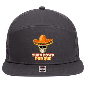 Sombrero Skull Turn Down Por Que Cinco De Mayo 7 Panel Mesh Trucker Snapback Hat