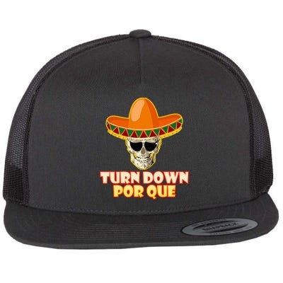 Sombrero Skull Turn Down Por Que Cinco De Mayo Flatbill Hat