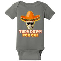 Sombrero Skull Turn Down Por Que Cinco De Mayo Baby Bodysuit