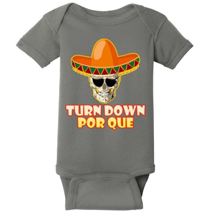 Sombrero Skull Turn Down Por Que Cinco De Mayo Baby Bodysuit