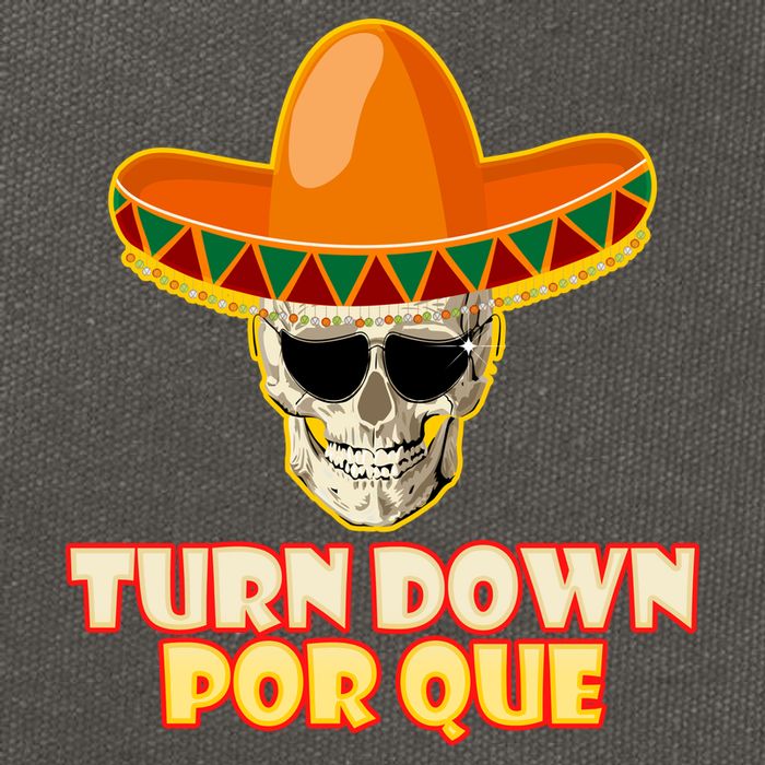 Sombrero Skull Turn Down Por Que Cinco De Mayo Cotton Canvas Backpack