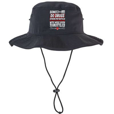 Some Do Drugs We Solve Our Problems With Wide Open Throttles Legacy Cool Fit Booney Bucket Hat