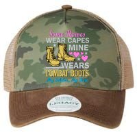 Some Heroes Wear Capes Mine Wears Combat Boots Legacy Tie Dye Trucker Hat