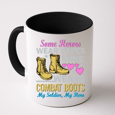 Some Heroes Wear Capes Mine Wears Combat Boots Mug