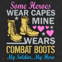 Some Heroes Wear Capes Mine Wears Combat Boots 25L Jumbo Tote