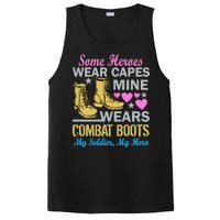 Some Heroes Wear Capes Mine Wears Combat Boots PosiCharge Competitor Tank