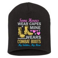 Some Heroes Wear Capes Mine Wears Combat Boots Short Acrylic Beanie