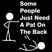 Some People Just Need A Pat On The Back Drawstring Bag