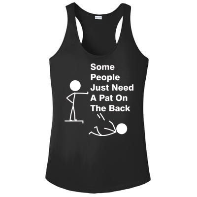 Some People Just Need A Pat On The Back Ladies PosiCharge Competitor Racerback Tank