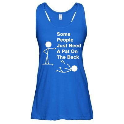 Some People Just Need A Pat On The Back Ladies Essential Flowy Tank