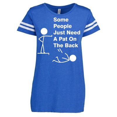 Some People Just Need A Pat On The Back Enza Ladies Jersey Football T-Shirt