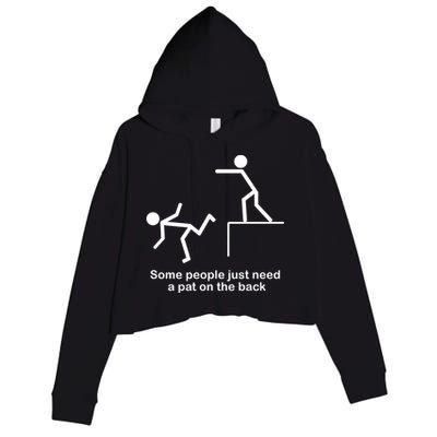Some People Just Need A Pat The Back Crop Fleece Hoodie