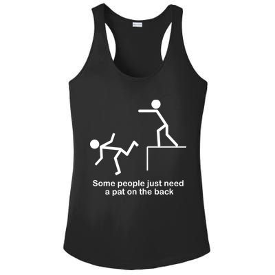 Some People Just Need A Pat The Back Ladies PosiCharge Competitor Racerback Tank