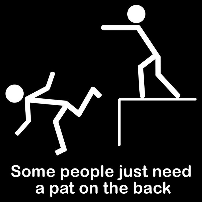 Some People Just Need A Pat The Back Cropped Pullover Crew