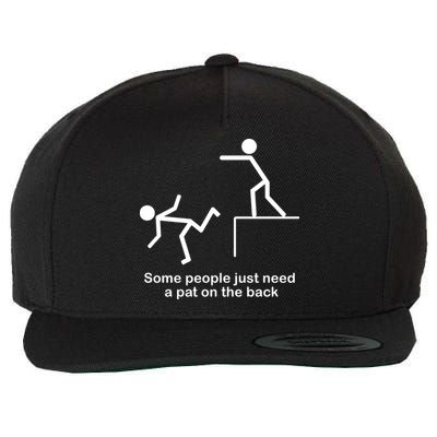 Some People Just Need A Pat The Back Wool Snapback Cap