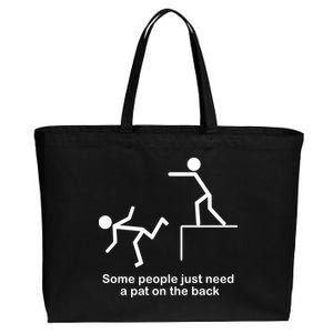 Some People Just Need A Pat The Back Cotton Canvas Jumbo Tote