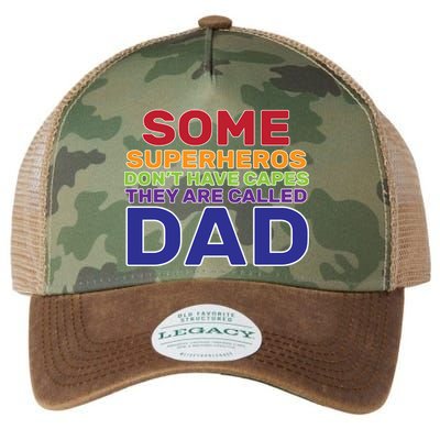 Some Superheros Don't Have Capes Dad Legacy Tie Dye Trucker Hat