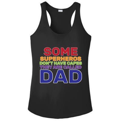 Some Superheros Don't Have Capes Dad Ladies PosiCharge Competitor Racerback Tank