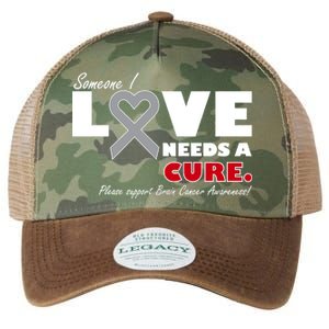 Someone I Love Needs A Cure Brain Cancer Awareness Legacy Tie Dye Trucker Hat