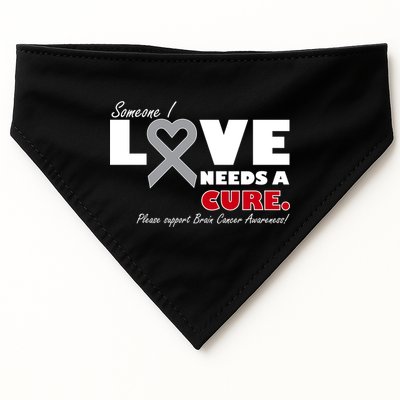 Someone I Love Needs A Cure Brain Cancer Awareness USA-Made Doggie Bandana