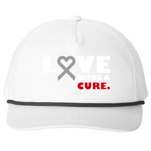 Someone I Love Needs A Cure Brain Cancer Awareness Snapback Five-Panel Rope Hat