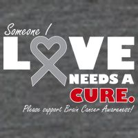Someone I Love Needs A Cure Brain Cancer Awareness Kids T-Shirt