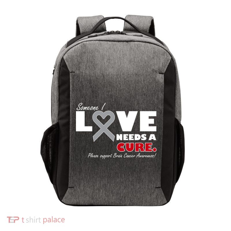 Someone I Love Needs A Cure Brain Cancer Awareness Vector Backpack