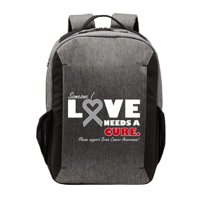 Someone I Love Needs A Cure Brain Cancer Awareness Vector Backpack