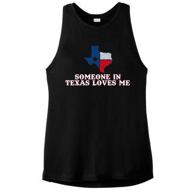 Someone In Texas Loves Me Home State Ladies PosiCharge Tri-Blend Wicking Tank