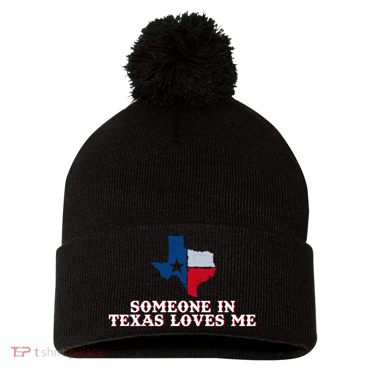 Someone In Texas Loves Me Home State Pom Pom 12in Knit Beanie