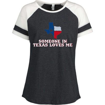 Someone In Texas Loves Me Home State Enza Ladies Jersey Colorblock Tee