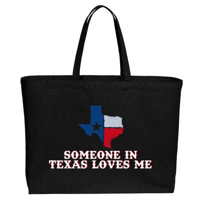 Someone In Texas Loves Me Home State Cotton Canvas Jumbo Tote