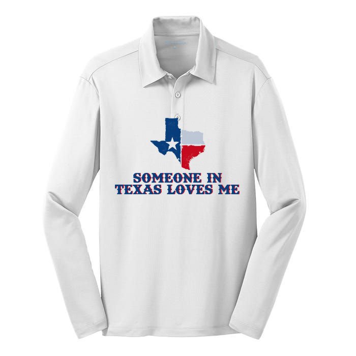 Someone In Texas Loves Me Home State Silk Touch Performance Long Sleeve Polo