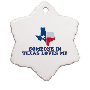 Someone In Texas Loves Me Home State Ceramic Star Ornament