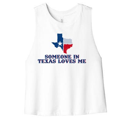 Someone In Texas Loves Me Home State Women's Racerback Cropped Tank