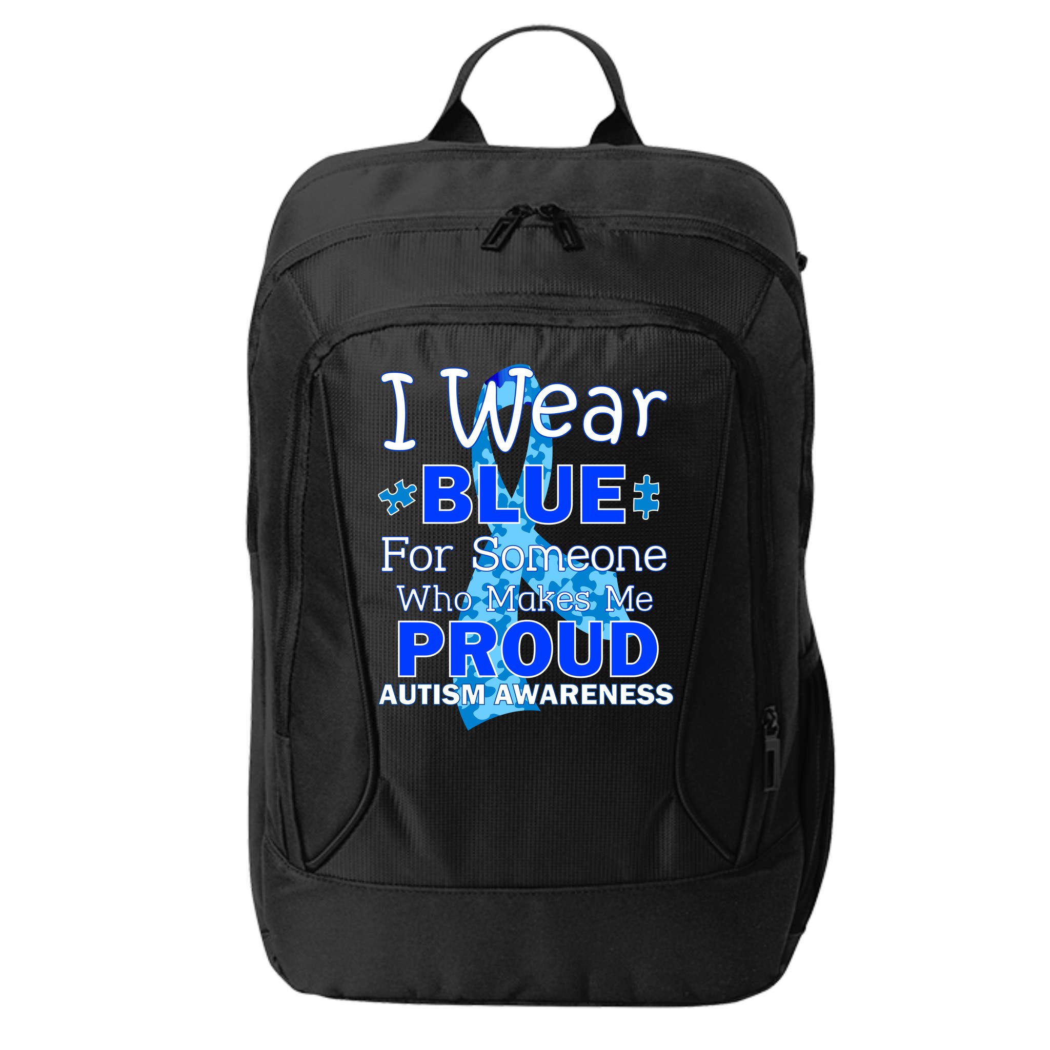Someone Who Makes Me Proud Autism Awareness City Backpack