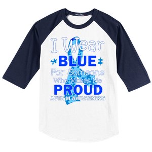 Someone Who Makes Me Proud Autism Awareness Baseball Sleeve Shirt