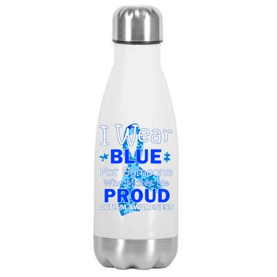 Someone Who Makes Me Proud Autism Awareness Stainless Steel Insulated Water Bottle