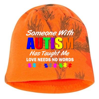 Someone With Autism Has Taught Me Kati - Camo Knit Beanie