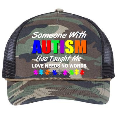 Someone With Autism Has Taught Me Retro Rope Trucker Hat Cap