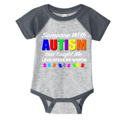 Someone With Autism Has Taught Me Infant Baby Jersey Bodysuit