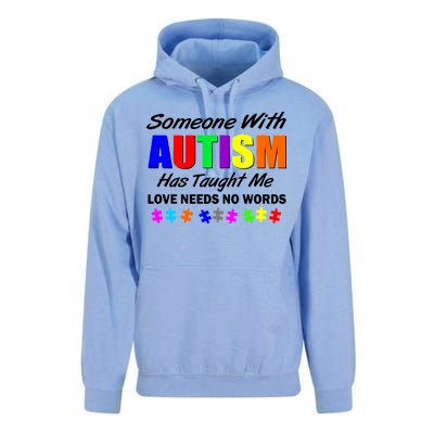 Someone With Autism Has Taught Me Unisex Surf Hoodie