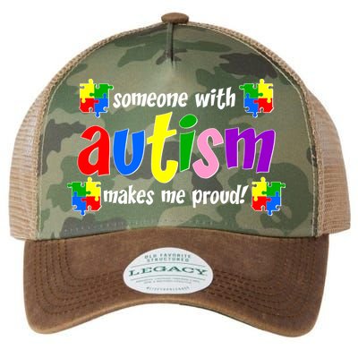 Someone With Autism Makes Me Proud Legacy Tie Dye Trucker Hat
