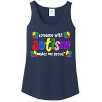 Someone With Autism Makes Me Proud Ladies Essential Tank