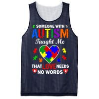 Someone With Autism Taught Me That Love Needs No Words Mesh Reversible Basketball Jersey Tank