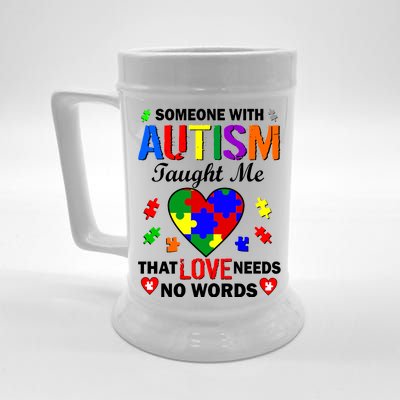 Someone With Autism Taught Me That Love Needs No Words Beer Stein