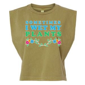 Sometimes I Wet My Plants Garment-Dyed Women's Muscle Tee