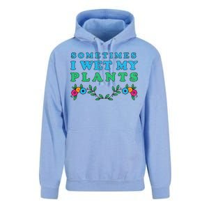 Sometimes I Wet My Plants Unisex Surf Hoodie